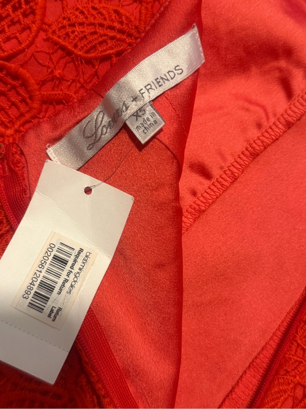Lovers + Friends Red Lace Mini Romper with Back Tie - Picture 7 of 10